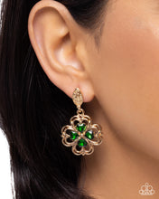Load image into Gallery viewer, Casual Clover Green Earrings