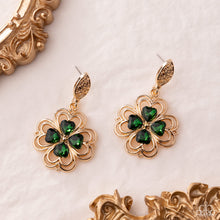 Load image into Gallery viewer, Casual Clover Green Earrings