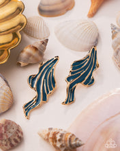 Load image into Gallery viewer, Fluid Fashion Blue Earrings