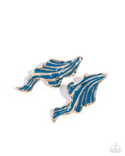 Load image into Gallery viewer, Fluid Fashion Blue Earrings