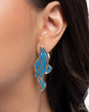 Load image into Gallery viewer, Fluid Fashion Blue Earrings