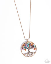 Load image into Gallery viewer, Tree Timeline Gold Necklace