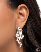 Load image into Gallery viewer, Fluid Fashion White Earrings