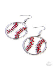 Load image into Gallery viewer, Ninth Inning Red Earrings