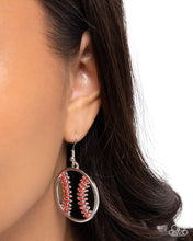 Load image into Gallery viewer, Ninth Inning Red Earrings
