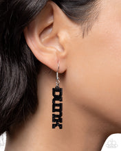 Load image into Gallery viewer, Slam Dunk Statement Black Earrings