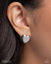 Load image into Gallery viewer, Pretty Polish Silver Hinged Hoop Earrings