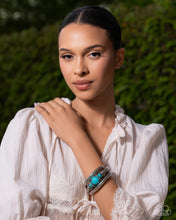 Load image into Gallery viewer, Natural Note Blue Coil Bracelet
