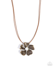 Load image into Gallery viewer, Brazen Bloom Brass Necklace
