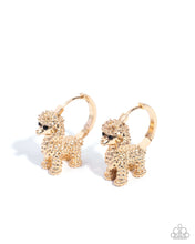 Load image into Gallery viewer, Prized Poodle Gold Hinged Hoop Earrings