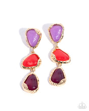 Load image into Gallery viewer, Portrait Palooza Purple Post Earrings