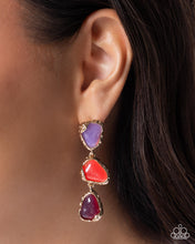 Load image into Gallery viewer, Portrait Palooza Purple Post Earrings