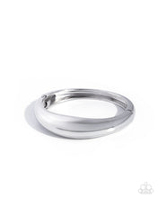 Load image into Gallery viewer, Stackable Sheen Silver Hinged Bracelet