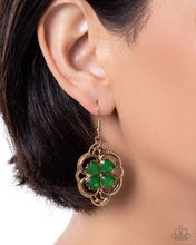Load image into Gallery viewer, Lyrical Luck Green Earrings