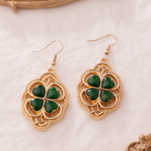 Load image into Gallery viewer, Lyrical Luck Green Earrings