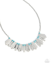 Load image into Gallery viewer, Finishing Fringe Blue Necklace