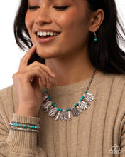 Load image into Gallery viewer, Finishing Fringe Blue Necklace