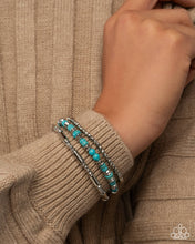 Load image into Gallery viewer, Finishing Fringe Blue Necklace
