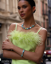 Load image into Gallery viewer, Cool, Calm, and Couture Green Necklace