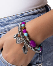 Load image into Gallery viewer, Seasonal Selfie Purple Bracelets