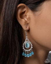Load image into Gallery viewer, Fantasy Fringe Blue Earrings