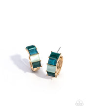Load image into Gallery viewer, Swoon-Worthy Statement Green Hoop Earrings