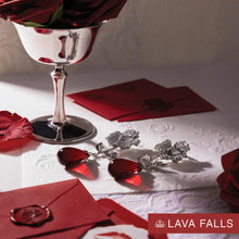 Load image into Gallery viewer, Flourishing Fringe Red Post Earrings