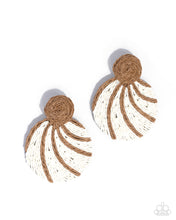 Load image into Gallery viewer, Woven Waltz White Earrings