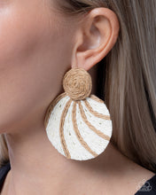 Load image into Gallery viewer, Woven Waltz White Earrings
