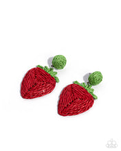 Load image into Gallery viewer, Strawberry Silhouette Red Earrings