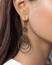 Load image into Gallery viewer, Bold Ballroom Brass Earrings