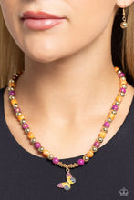 Load image into Gallery viewer, Speckled Story Orange Necklace