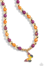 Load image into Gallery viewer, Speckled Story Orange Necklace