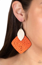 Load image into Gallery viewer, Sabbatical Weave Orange Earrings