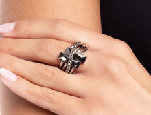 Load image into Gallery viewer, Dueling Difference Silver Skinny Band Ring
