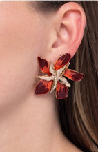 Load image into Gallery viewer, Warped Wallflower Red Earrings