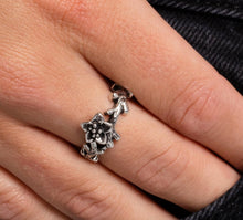 Load image into Gallery viewer, Kind Gesture Silver Skinny Band Ring