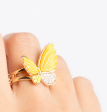 Load image into Gallery viewer, Fluttering Fidelity Yellow Skinny Band Ring