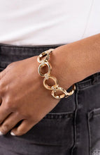 Load image into Gallery viewer, Chic Collection Gold Hinged Bangle