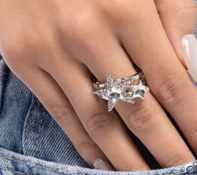 Load image into Gallery viewer, I Pledge Allegiance to the Stars White Skinny Band Ring