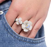 Load image into Gallery viewer, Delicate Duo White Skinny Band Ring