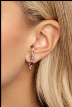Load image into Gallery viewer, Trendy Twists Pink Post Illusion Earrings