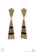 Load image into Gallery viewer, Safari Seeker Brass Clip On Earrings