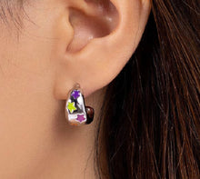 Load image into Gallery viewer, SCOUTING Stars Pink Hoop Earrings