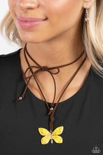 Load image into Gallery viewer, Winged Wanderer Yellow Necklace