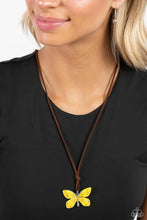 Load image into Gallery viewer, Winged Wanderer Yellow Necklace