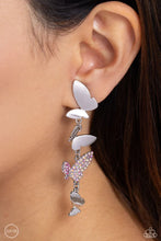 Load image into Gallery viewer, Flying Flashy Pink Clip On Earrings