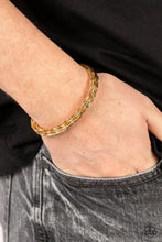 Load image into Gallery viewer, Rally Together Gold Mens Cuff