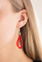 Load image into Gallery viewer, Savannah Surfin Red Seed Bead Necklace
