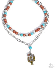 Load image into Gallery viewer, Cactus Cascade Brown Necklace